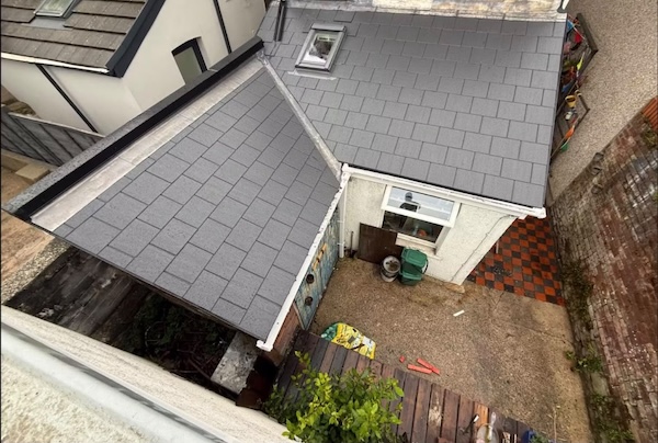 New slate roof and rear extension roof completed